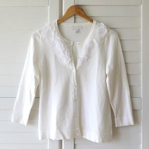 Charter Club White Cardigan